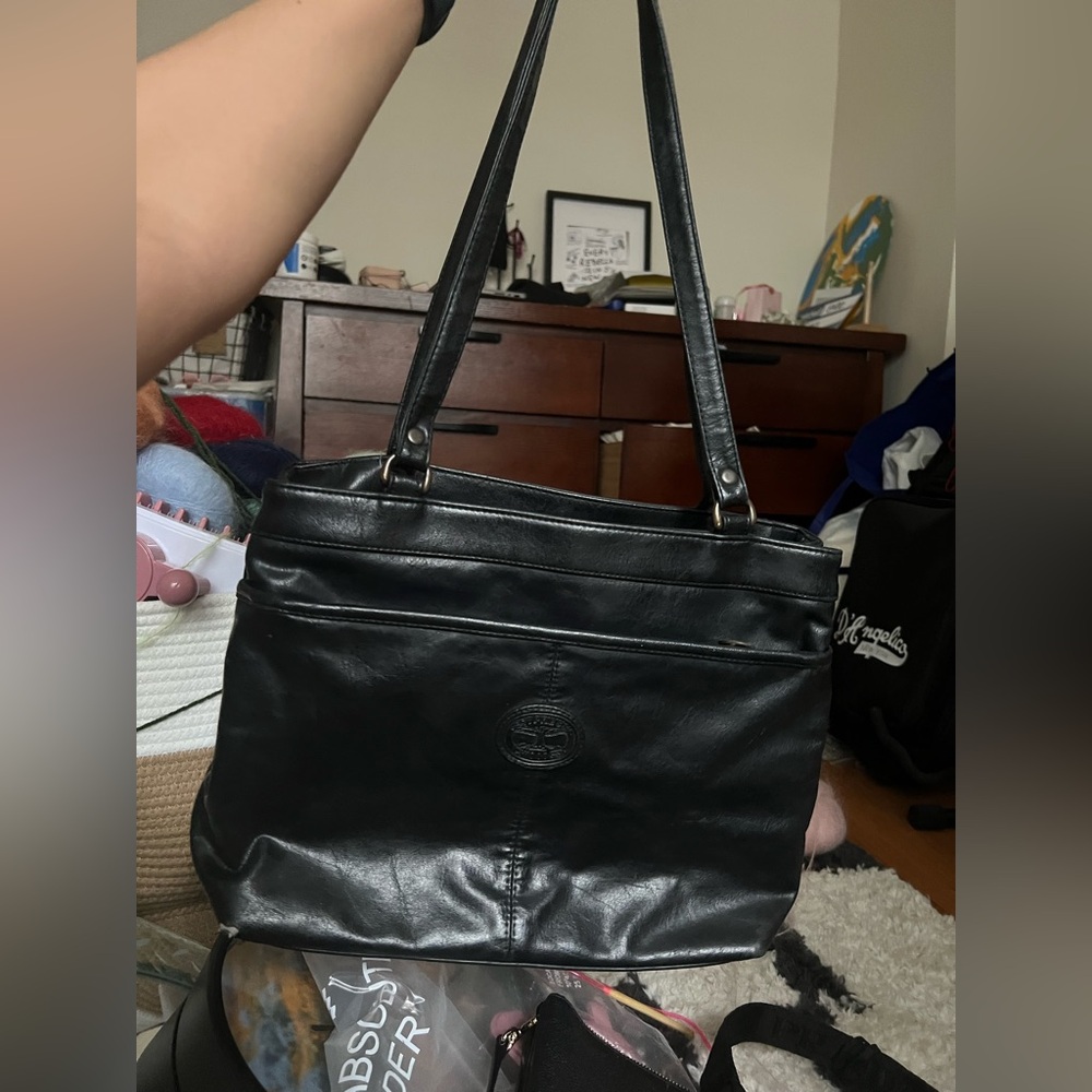 Cypress woods soft leather tote bag